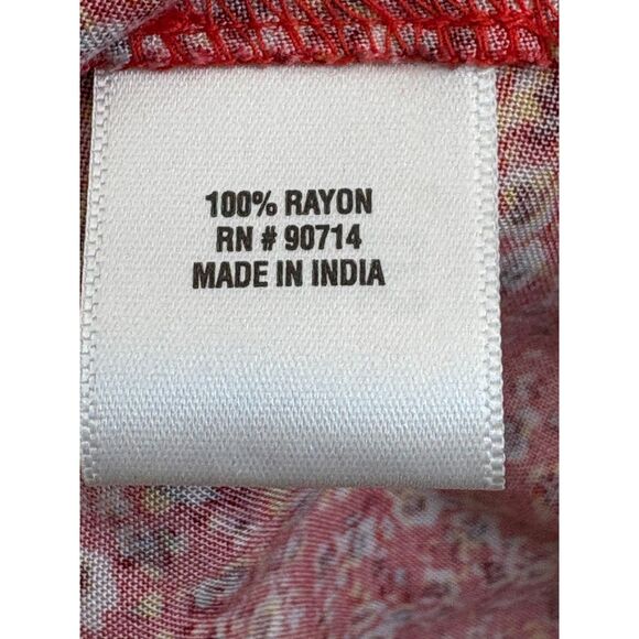 Ivy Street Red Floral Pleated Fit n Flare Dress Size 10 Belted Romantic Date - Picture 7 of 9